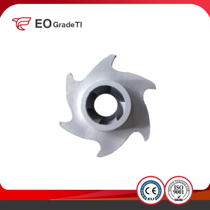 ASTM B367 Customized Small Tolerance Water Pump Titanium Impeller