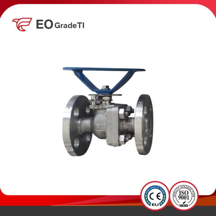 Cast Iron CK20 F310 2PC Double Flange Floating Titanium Alloy Ball Valve