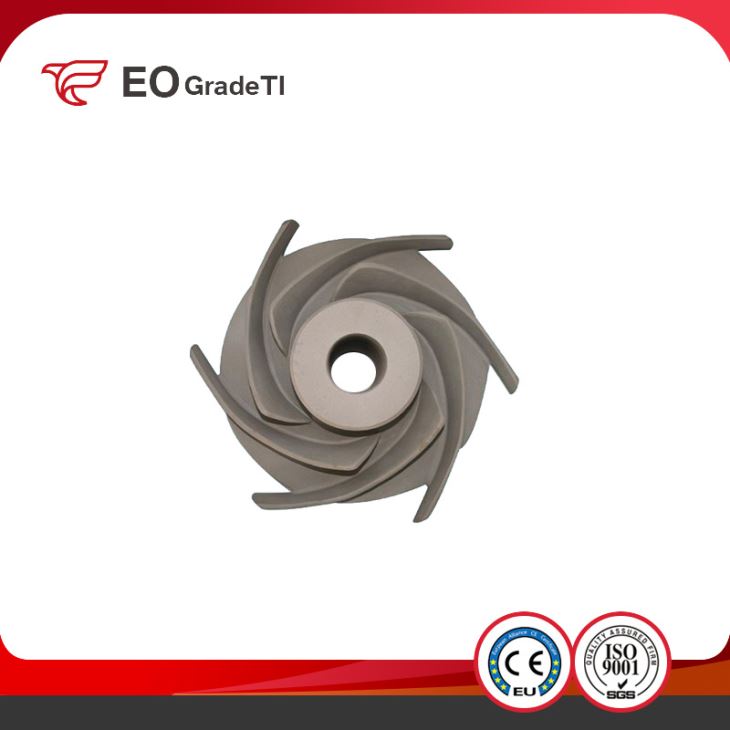 Titanium Casting Closed Water Pump Impeller for Pump Part